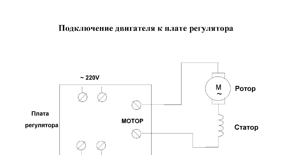 Схема подключения щеточного электродвигателя